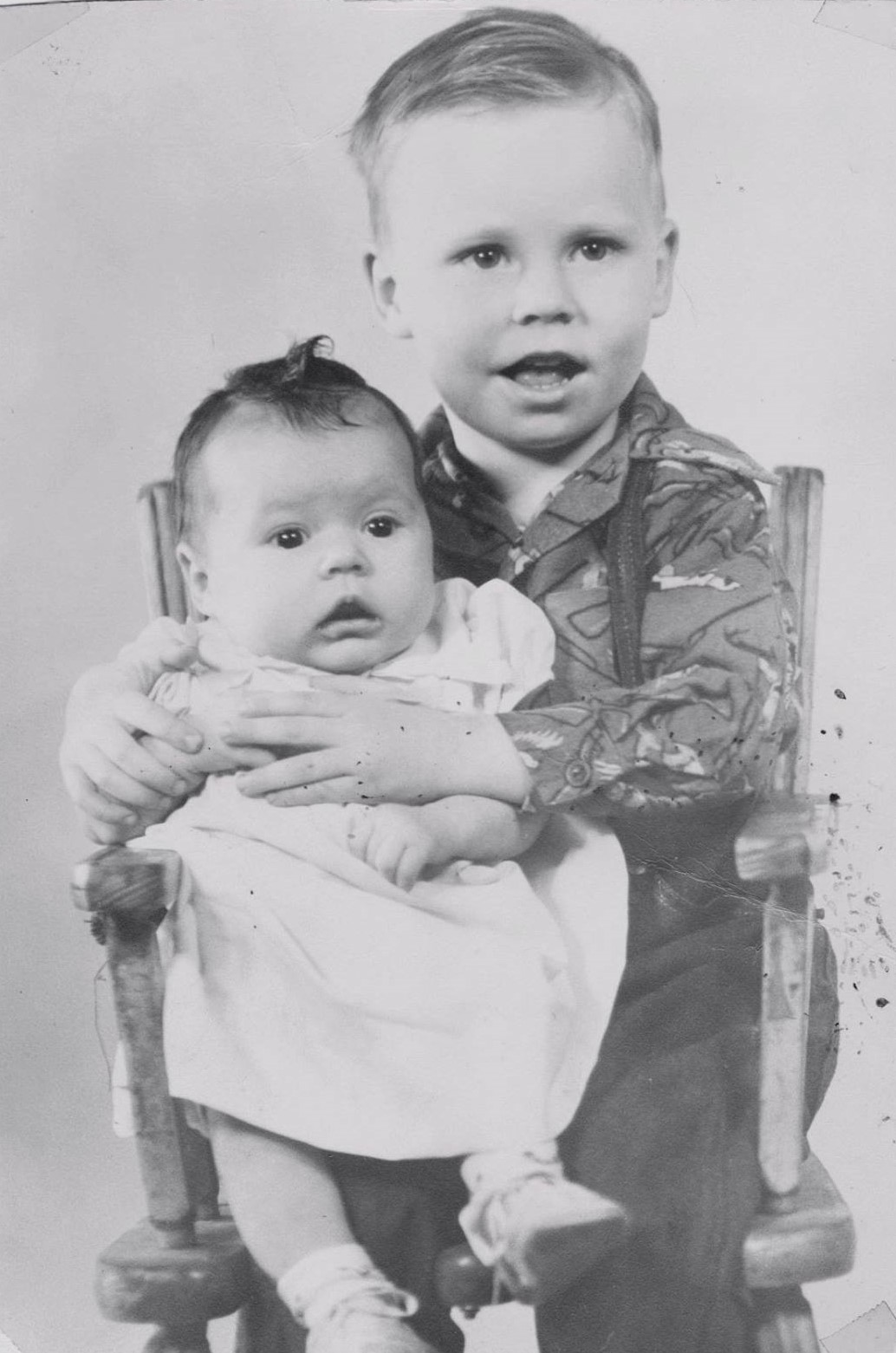 Carl Wayne Gray holding Martha Lois Gray