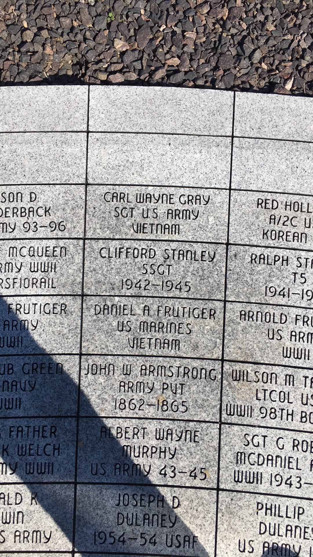 Memorial Brick, Carl Wayne Gray