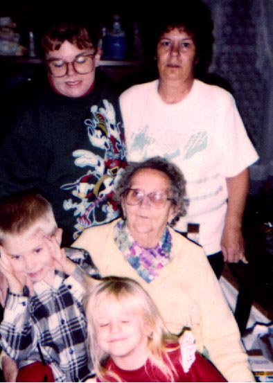 Four generations, Gayla, Betty, Chris, Grace, & Tasha