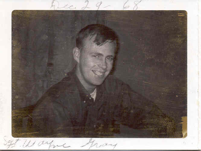 Carl Wayne Gray, enroute to Vietnam, December 1968