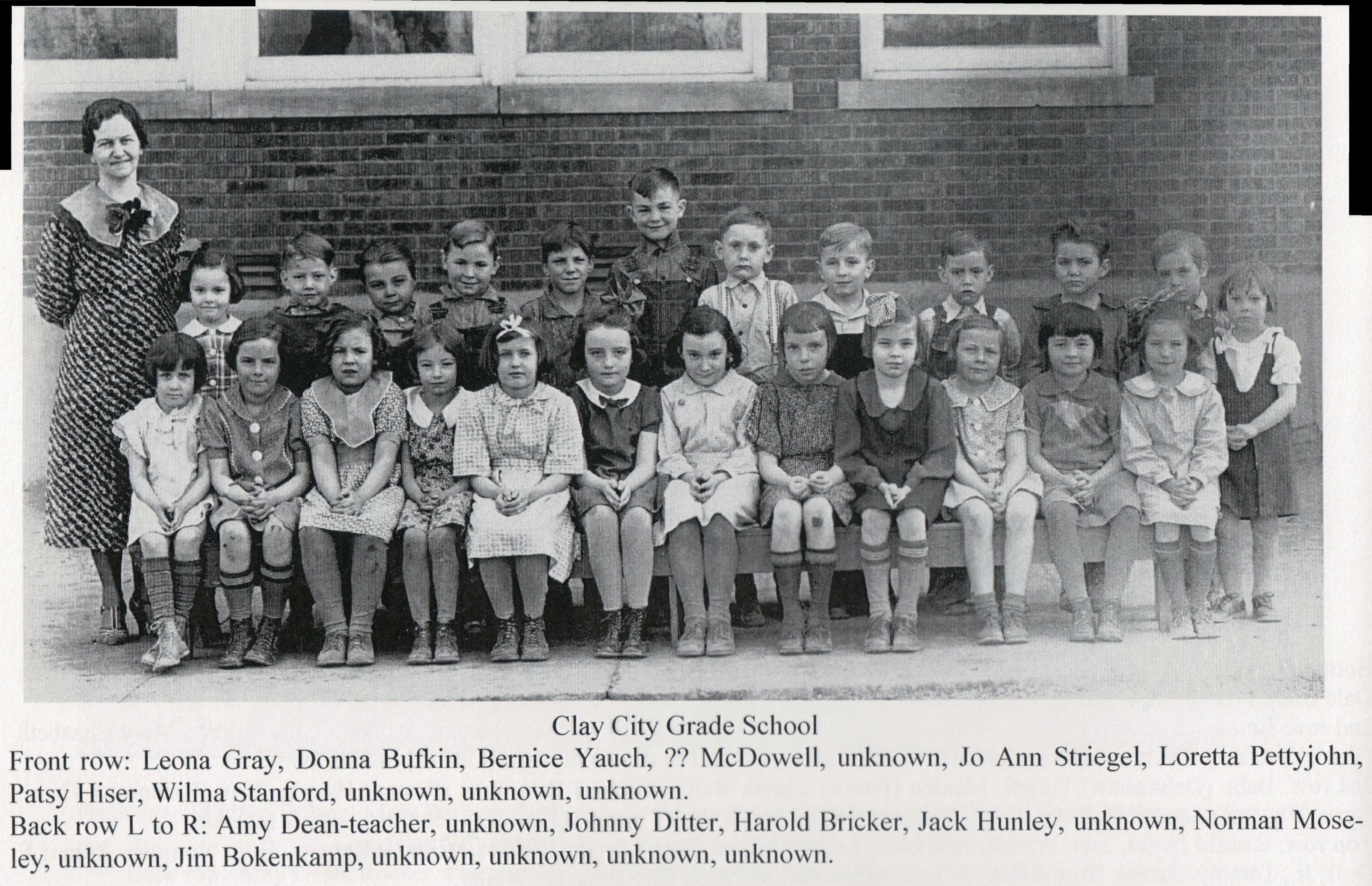 Clay City Grade School, School Year 1936-1937, 1st and Second Grade
