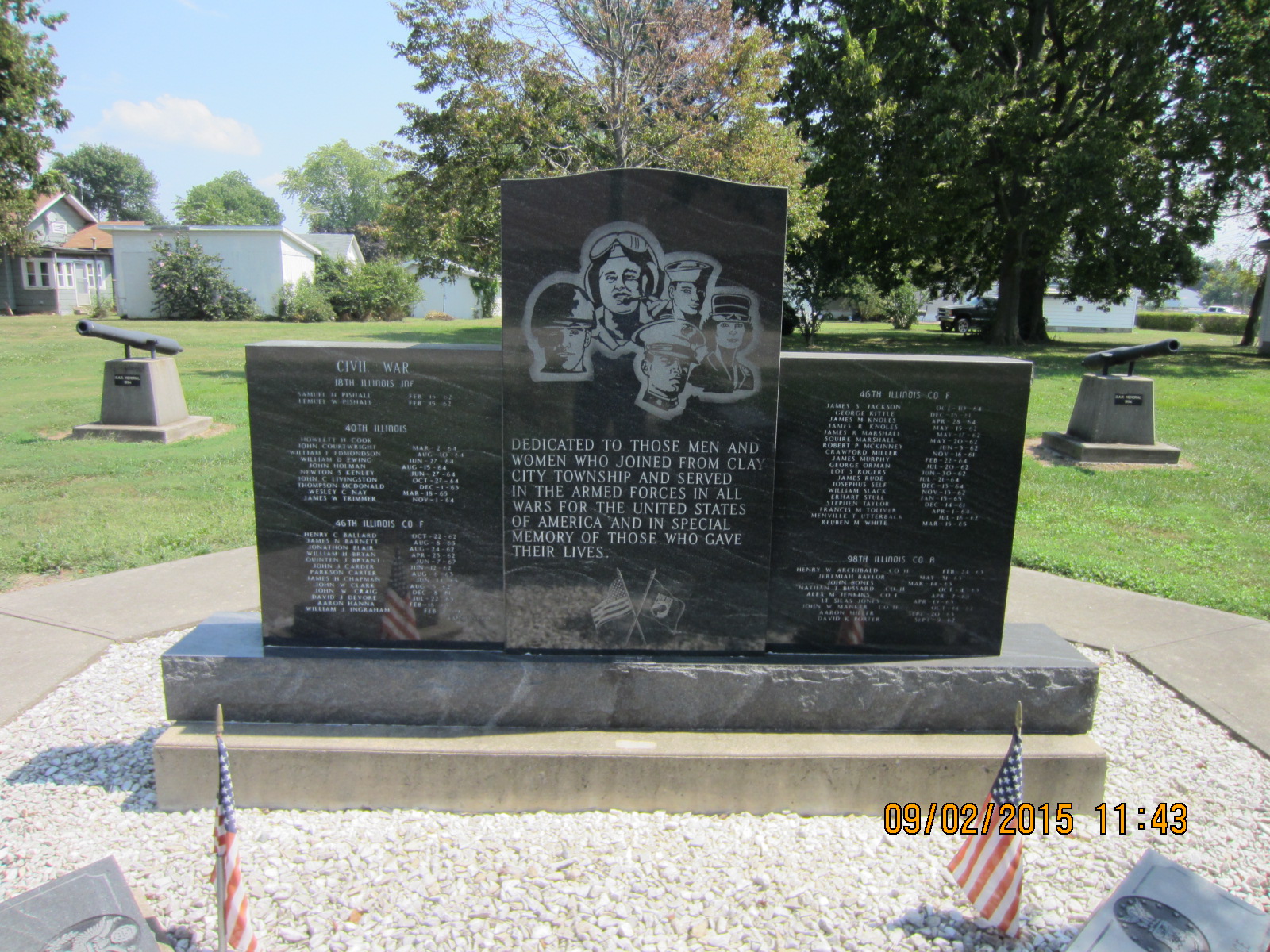 Clay City Veterans Memorial, Mills Park, Clay City, Illinois