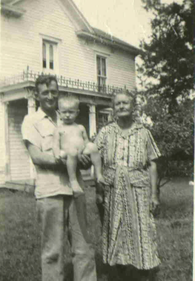 Floyd and Steve Luke with Grandma Mason