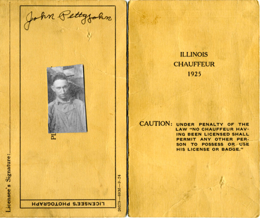 John Pettyjohn's Chauffer License