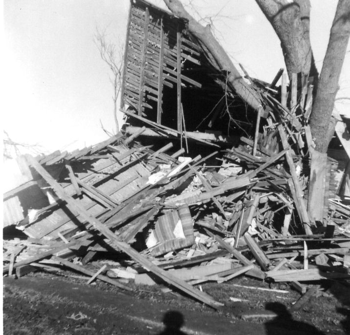 Tornado Aftermath, Clay City, Illinois, Dec 18, 1957