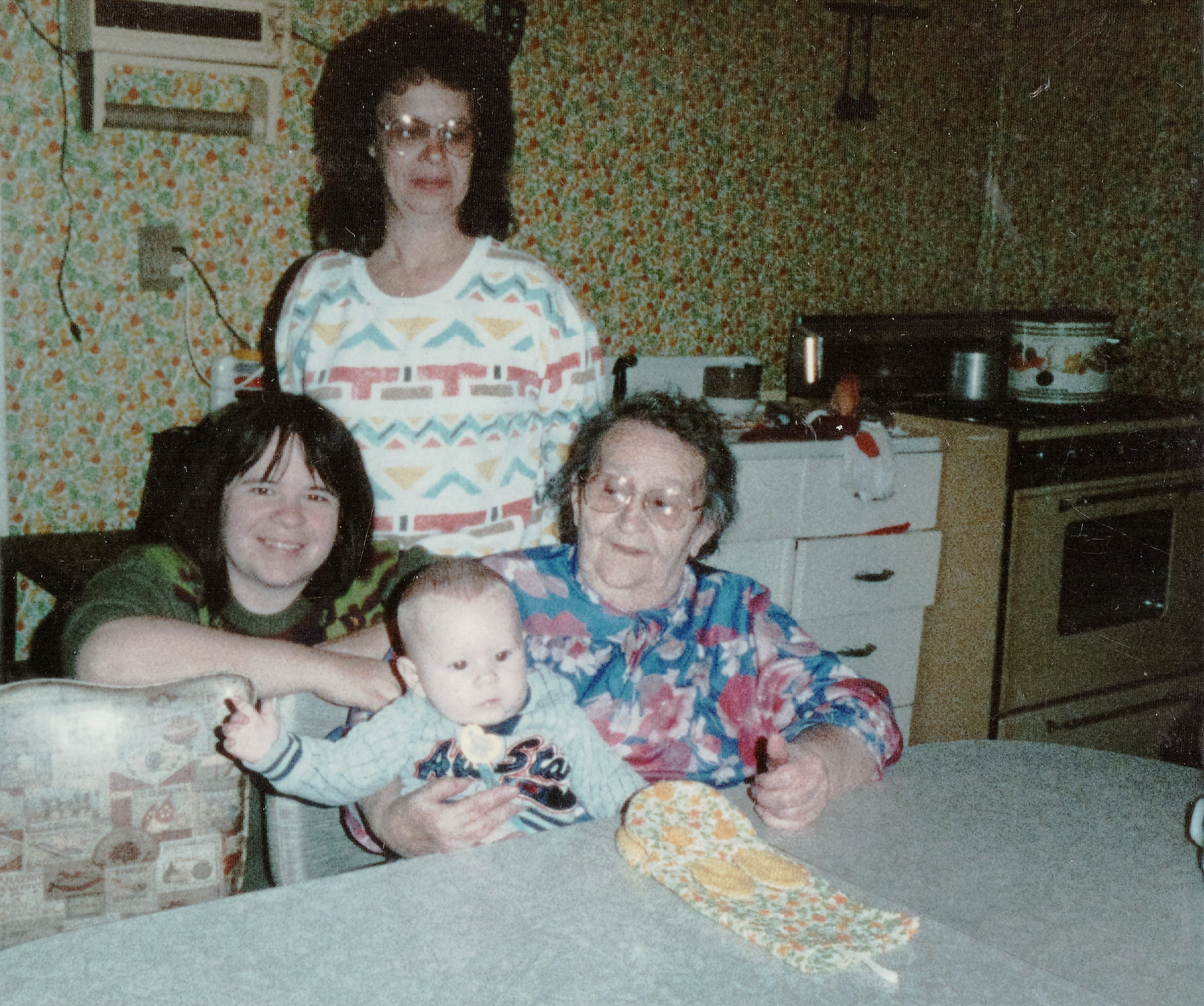 June Schooley, Leona Clevy, Grace McDowell, and Cory Schooley