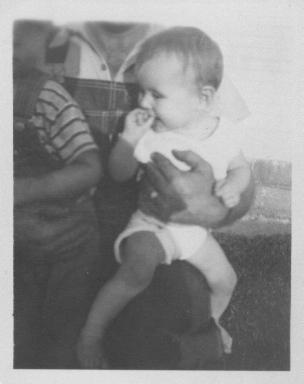 Wayne and Martha Gray on Joe Wilson's lap