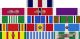 Military Service Ribbons, Stanford, Leslie Everett (1920-2010) Military Service Ribbons, Stanford, Leslie Everett (1920-2010)